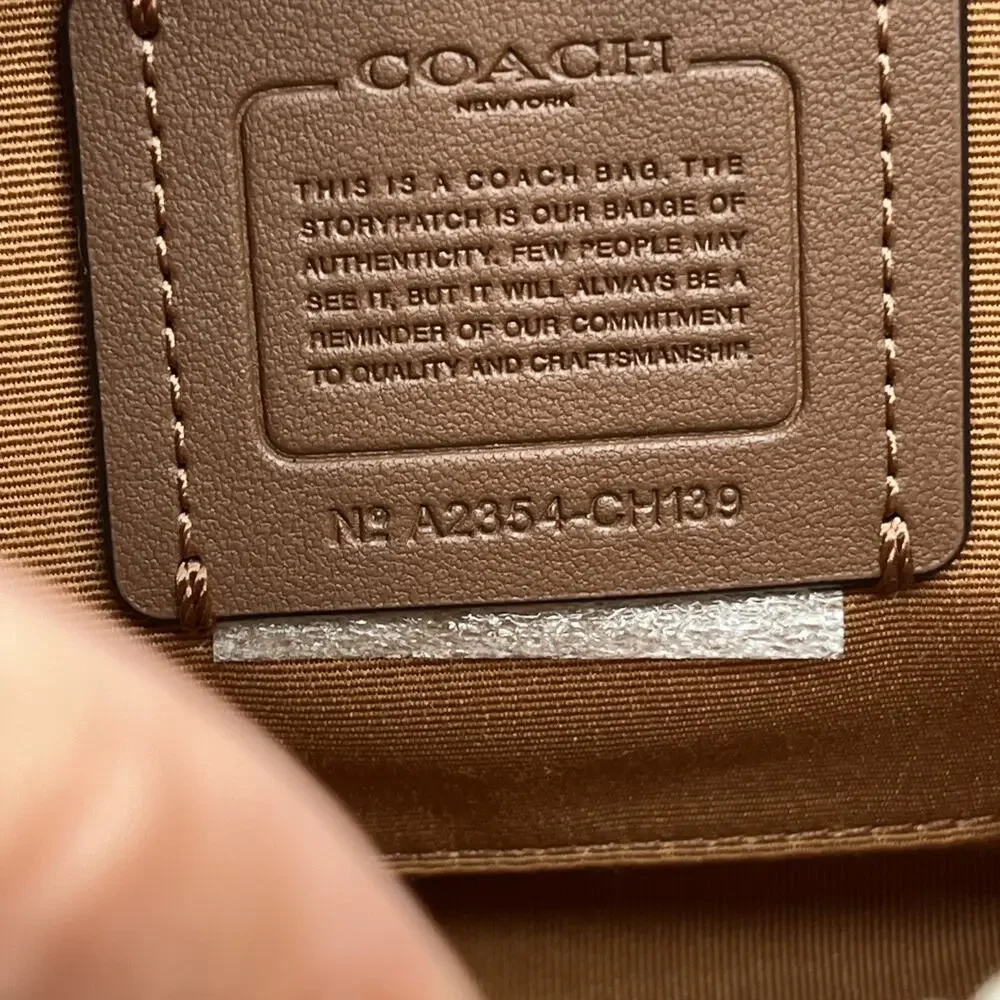 COACH Teri Shoulder Bag Signature Chambray Light Blue CH139 HAS STAINS AS IS